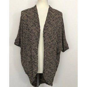 Mossimo Black and Cream Dolman Shrug Cardigan